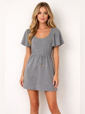 Juicy Couture Gray Terry Cloth Dress